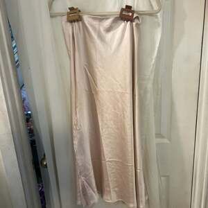 NWT “LIFE” Elegant Cream Satin Maxi Skirt